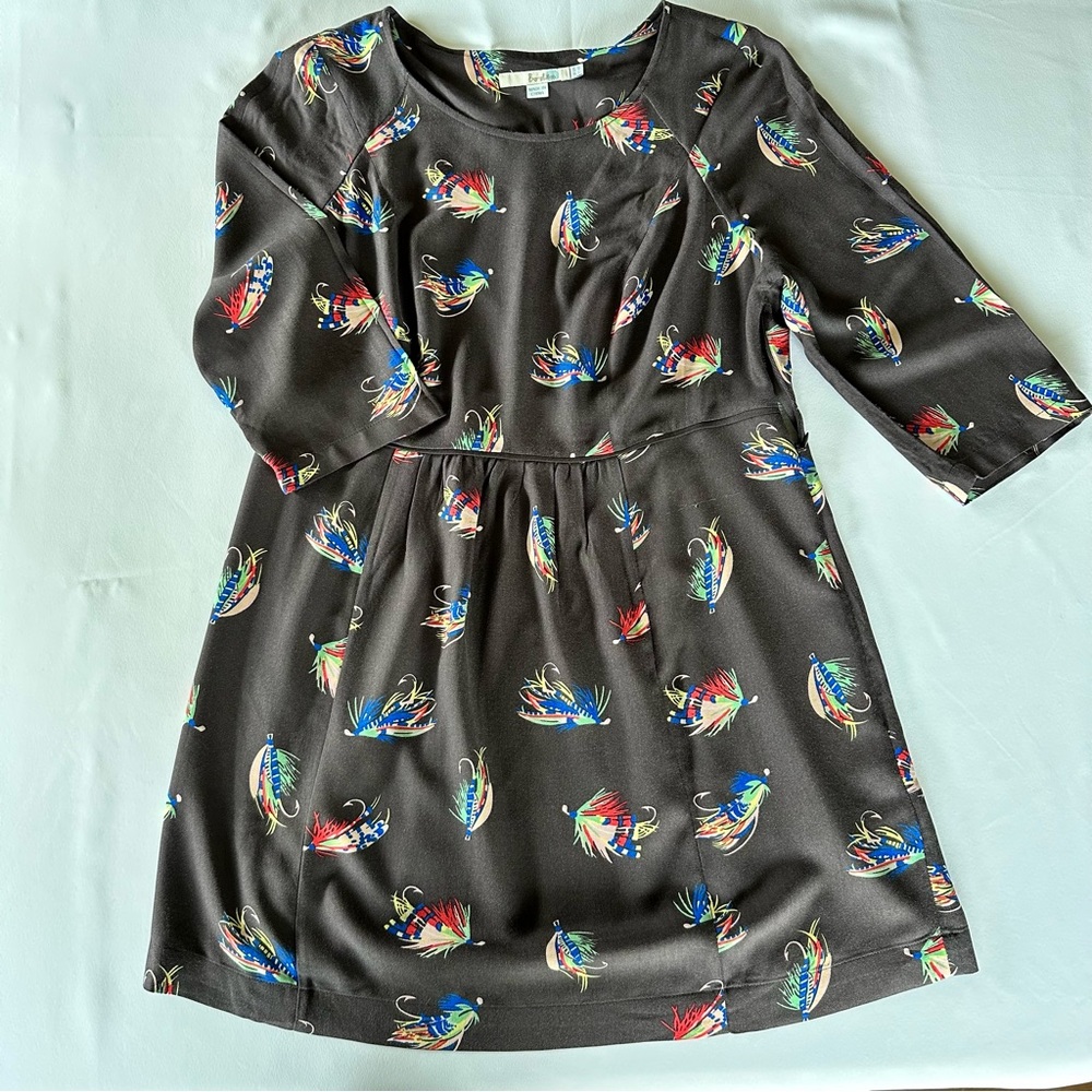 NWOT Boden tunic size US 8 petite - fly fishing pattern